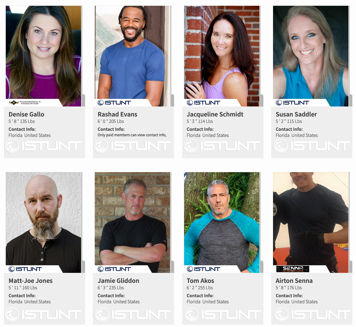 Denise Gallo, Rashad Evans, Jacqueline Schmidt, Susan Saddler, Matt-Joe Jones, Jamie Gliddon, Tom Akos, Airton Senna